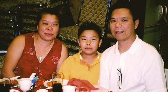 Peter with wife and son, Allan